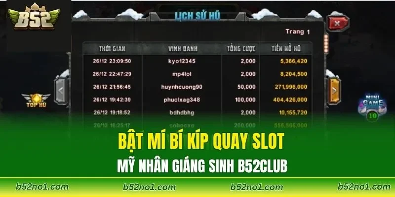 Bật mí bí kíp quay slot mỹ nhân giáng sinh hiệu quả